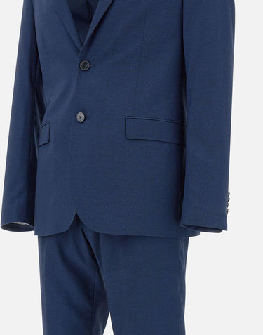 MANUEL RITZ Completo due pezzi in viscosa BLUE Uomo 