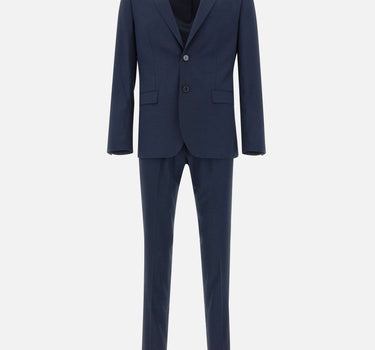 MANUEL RITZ Completo due pezzi in viscosa BLUE Uomo 