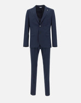 MANUEL RITZ Completo due pezzi in viscosa BLUE Uomo 