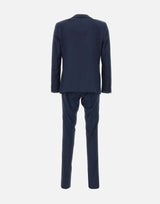 MANUEL RITZ Completo due pezzi in viscosa BLUE Uomo 