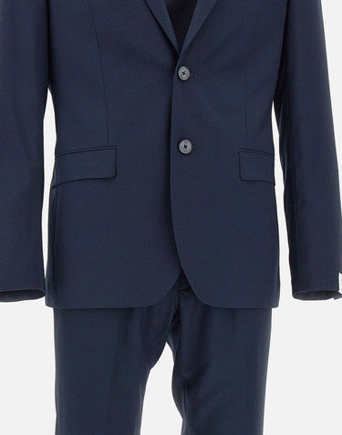 MANUEL RITZ Completo due pezzi in viscosa BLUE Uomo 