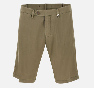 MYTHS Bermuda "Giove S"  in fresco lana GREEN Uomo 