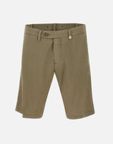 MYTHS Bermuda "Giove S"  in fresco lana GREEN Uomo 