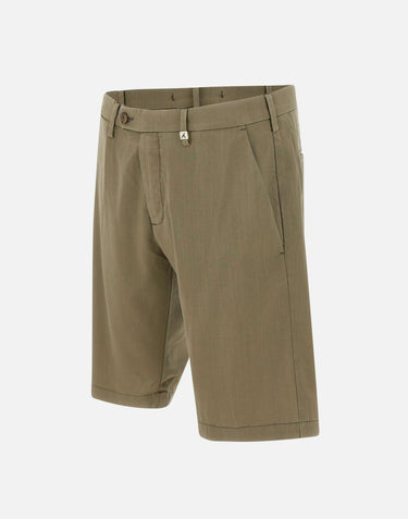 MYTHS Bermuda "Giove S"  in fresco lana GREEN Uomo 