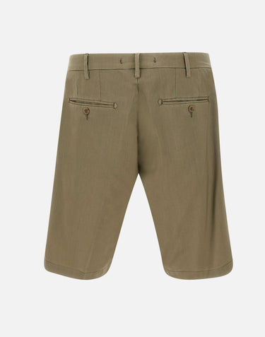 MYTHS Bermuda "Giove S"  in fresco lana GREEN Uomo 