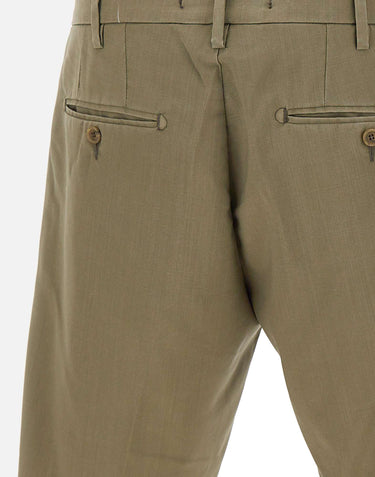 MYTHS Bermuda "Giove S"  in fresco lana GREEN Uomo 
