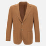 SANTANIELLO Blazer in cotone e lino BROWN Uomo 