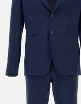 SANTANIELLO Completo due pezzi in fresco lana super 110's BLUE Uomo 