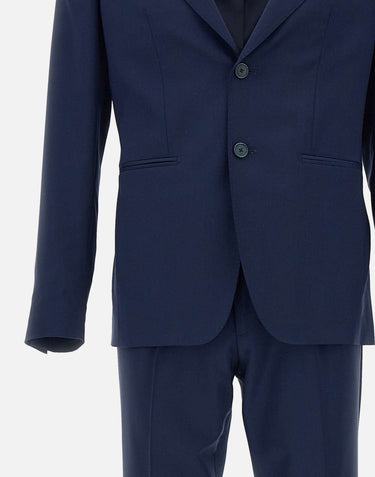 SANTANIELLO Completo due pezzi in fresco lana super 110's BLUE Uomo 