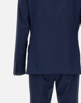 SANTANIELLO Completo due pezzi in fresco lana super 110's BLUE Uomo 