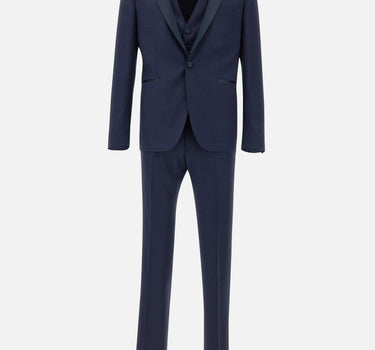 TAGLIATORE Completo tre pezzi da cerimonia  in fresco lana BLUE Uomo 