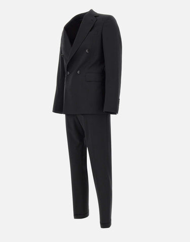 UNGARO Completo due pezzi in fresco lana BLACK Uomo 