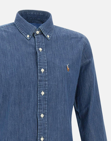 Camicia "Core replen" in denim di cotone 710792043 001 POLO RALPH LAUREN 