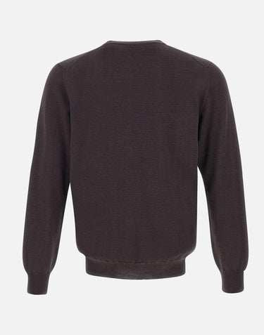 Pullover girocollo in lana vergine 402201 146 KANGRA 