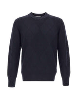 Maglia in lana con texture a rombi 411301 041 KANGRA 