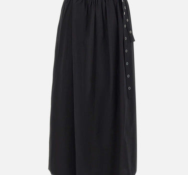 Gonna lunga in popeline con cintura a occhiello 50559088 001 BOSS 