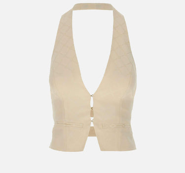 Gilet in satin con losanga jacquard GL00652E2 193 ELISABETTA FRANCHI 