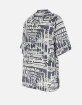 "Tabloid Camp shirt" P346LBWT225 MULTI PURPLE BRAND 