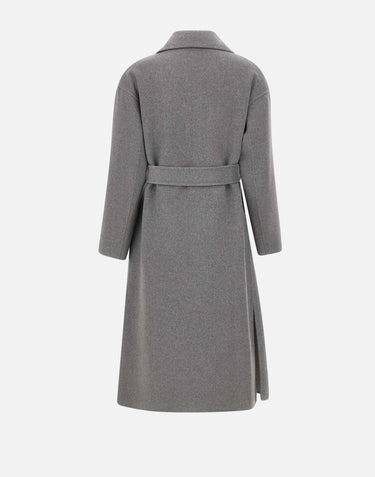 Cappotto in lana con cintura CF5283T4627 03243 LIU-JO 