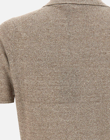 Polo in misto lino PL1MCSK LC14R921 FILIPPO DE LAURENTIIS 