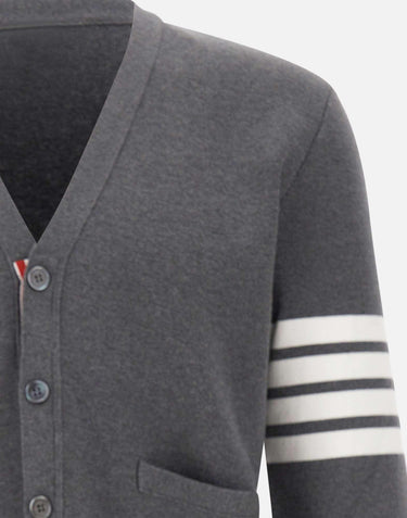 Cardigan in cotone con scollo a V MKC171A 00219035 THOM BROWNE 