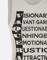 Canotta in cotone con stampa VAQ11T024 WHITE VAQUERA 