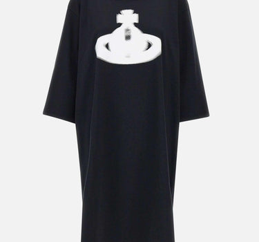 Abito "Halftone orb" in jersey di cotone organico 1G01000U J001MA401 VIVIENNE WESTWOOD 