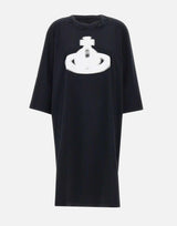 Abito "Halftone orb" in jersey di cotone organico 1G01000U J001MA401 VIVIENNE WESTWOOD 