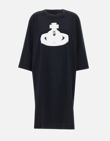 Abito "Halftone orb" in jersey di cotone organico 1G01000U J001MA401 VIVIENNE WESTWOOD 