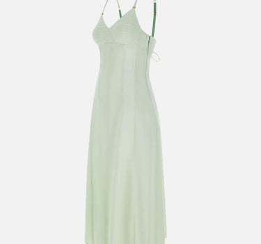 Abito in crêpe leggero con lacci criss-cross AB74852E2 124 ELISABETTA FRANCHI 