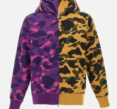 Felpa "Split Camo Shark" 001ZPM301005M PURPLE BAPE 