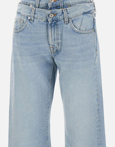 "Double waisted trousers Mankind bleach" 7N839E35 U7BHL 7 FOR ALL MANKIND
