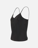Top in raso V172013204 001BLK VINCE. 