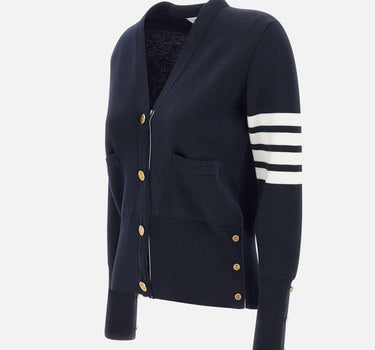 Cardigan in lana merino con scollo a V FKC207A 00014415 THOM BROWNE 