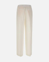 Pantaloni relaxed fit in misto lino 50557443 100 BOSS 