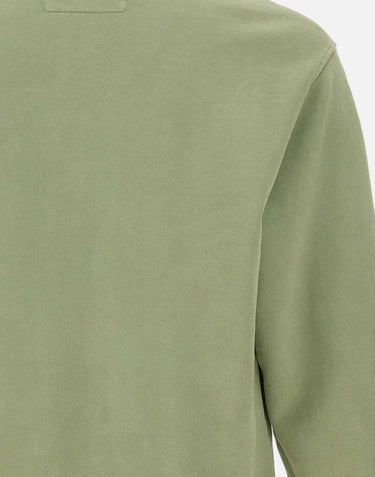 "Brushed and Emerized Diagonal Fleece Half Zip Sweatshirt" 19CMSS142A 006372R612 C.P. COMPANY 