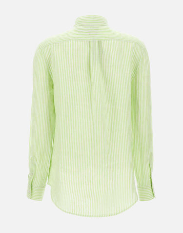 Camicia over in lino a righe 211A96158 001 POLO RALPH LAUREN 