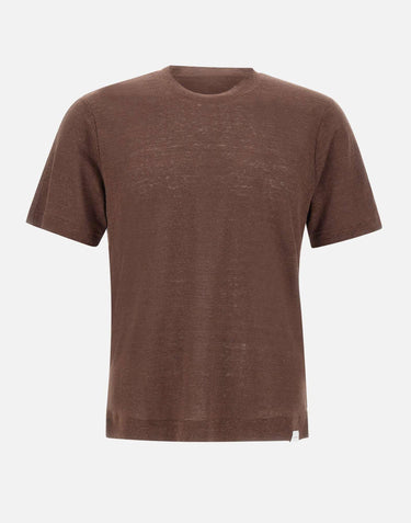 T-shirt in lino DK87123 MORO DIKTAT 