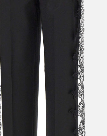 Pantaloni in twill di lana 2P196A N0990 BLUMARINE 