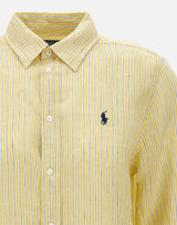 Camicia over in lino a righe 211A96158 002 POLO RALPH LAUREN 