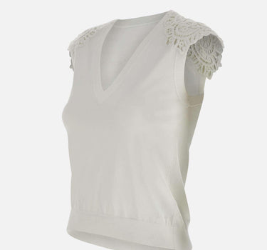 Top con ricamo RP1NT040 1041 KAOS 