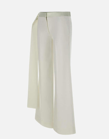 "Satin Waistband Trouser " 1125WTR006040A IVORY VICTORIA BECKHAM 