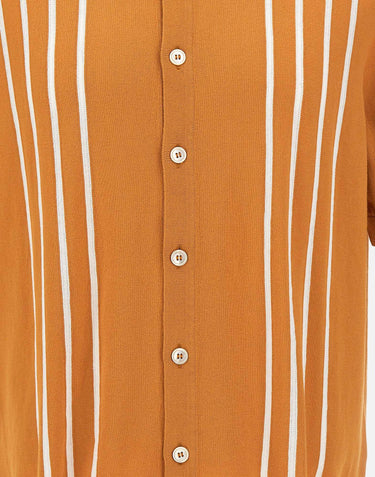 Camicia in maglia con intarsio a righe 59135 18066338 GRAN SASSO 
