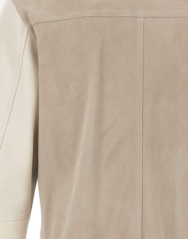 Giacca bomber in pelle scamosciata M75GBTM23 PEL0M0250700 ELEVENTY 