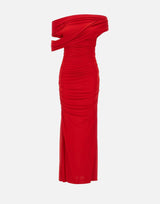 Abito monospalla con drappeggio 2A644A N0313 BLUMARINE 