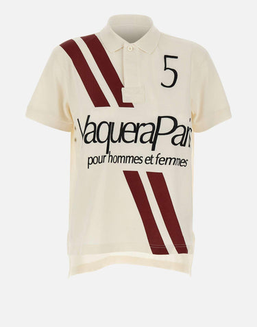 Polo con stampa VAQ11T004 OFFWHITE VAQUERA 