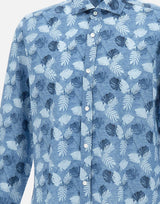 Camicia in cotone e lino LFU02P0147120U 0001 BARBA 