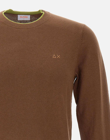 Maglia in lana e cotone K45141 08 SUN68 