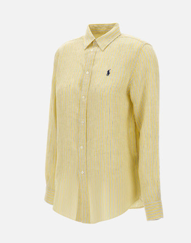 Camicia over in lino a righe 211A96158 002 POLO RALPH LAUREN 