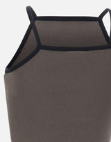 "Contrast Tank Top" 126JDE149JS0203 CARBLACK COURREGES 